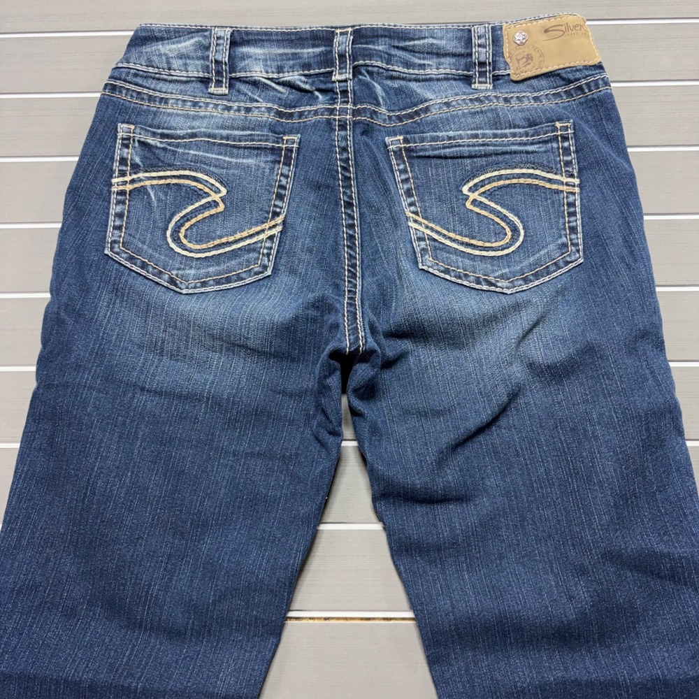 Silver Jeans Co Suki Mid Slim Bootcut Jeans W30 L33 Dark Wash